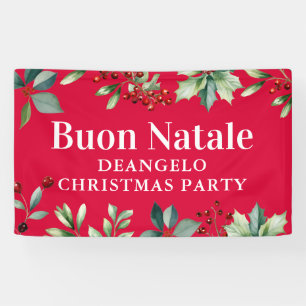Banderoles Noël avec nom de famille italien personnalisé