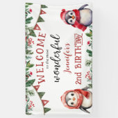 Banderoles Noël des écureuils 2e anniversaire Hiver Onederlan (Vertical)