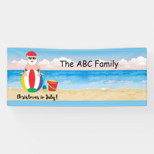 Banderoles Noël en juillet avec SANTA CLAUS