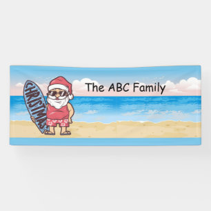 Banderoles Noël en juillet avec SANTA CLAUS