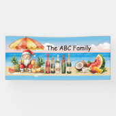 Banderoles Noël en juillet avec SANTA CLAUS (Horizontal)