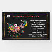 Banderoles Noël Père Noël Heures de Fêtes Personnaliser (Horizontal)