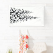 Banderoles Noël Réaliste Wonderland Thème Arbre à Neige (En situation)