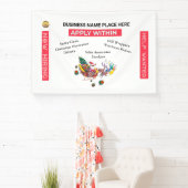 Banderoles Noël Recherché maintenant l'embauche Père Noël per (Insitu)