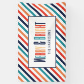Banderoles Noël Retro Grandes Colorées Joyeux & Lumineux (Vertical)