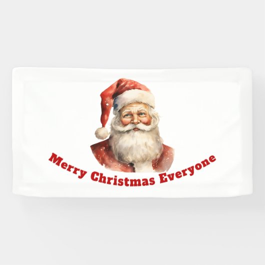 Banderoles Noël rétro Père Noël Joyeux Noël (Horizontal)