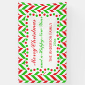 Banderoles Noël rouge et blanc (Vertical)