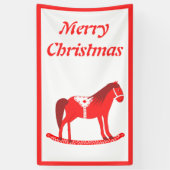 Banderoles Noël scandinave Cheval Rocse Custom (Vertical)