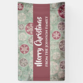 Banderoles Noël vintage aux flocs à neige (Vertical)