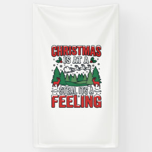 Banderoles Noël Voler C'est Un Sentiment Renne Traîneau Desi