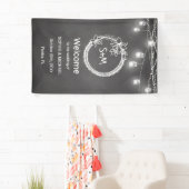 Banderoles Noir blanc Mariage Russe Chalkboard Mason Jar (En situation)