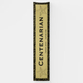 Banderoles Noir d'anniversaire de "CENTENARIAN" 100th/motif (Vertical)