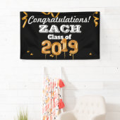 Banderoles Noir de classe d'obtention du diplôme de (En situation)