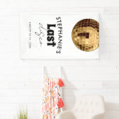 Banderoles Noir et Blanc avec Or Dernière Disco d'Enterrement (En situation)