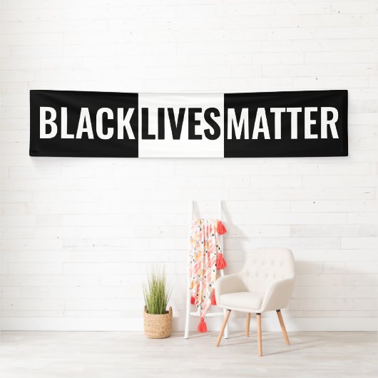 Banderoles Noir et blanc Gras Noir Vie Matière (En situation)