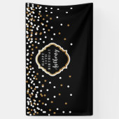 Banderoles Noir et contexte de scintillement de point de (Vertical)