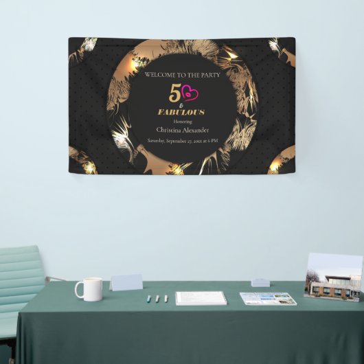 Banderoles Noir et Or 50e Anniversaire ClassicInvit (Salon professionnel)