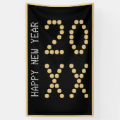 Banderoles Noir & Or Bonne Année 2024 (Vertical)