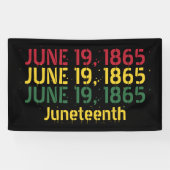 Banderoles Noir Rouge Vert Jaune 19 juin 1865 Junetdix (Horizontal)