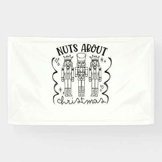Banderoles Noix À propos de Noël Funny Noël Nutcracker (Horizontal)