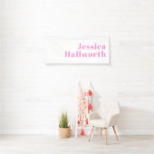 Banderoles Nom commercial modifiable moderne ou prénom et pré (En situation)