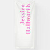 Banderoles Nom commercial modifiable moderne ou prénom et pré (Vertical)