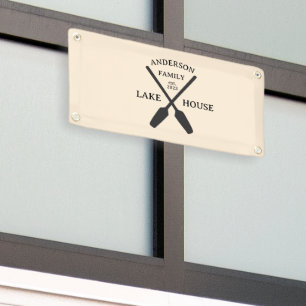 Banderoles Nom de famille personnalisé Lake House
