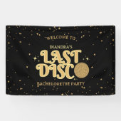 Banderoles Nom de la discothèque dernière Retro Gold les anné (Horizontal)