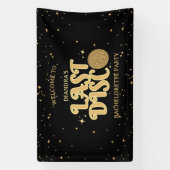 Banderoles Nom de la discothèque dernière Retro Gold les anné (Verticale)