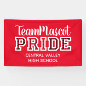 Banderoles Nom de la mascotte Red School Pride (Horizontal)