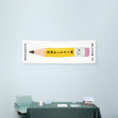 Banderoles Nom de l'enseignant Pencil Classroom Welcome Banne (Salon professionnel)