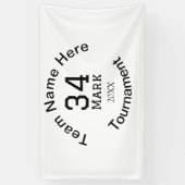 Banderoles Nom de l'équipe ici ajouter nom tournoi année text (Vertical)