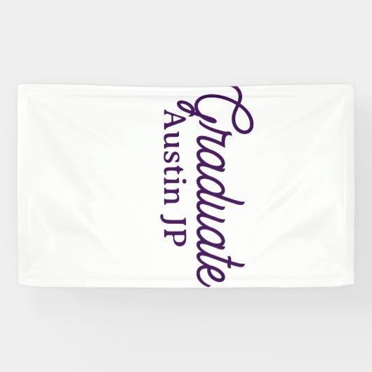 Banderoles nom de remise des diplômes violet simple minimal s (Horizontal)