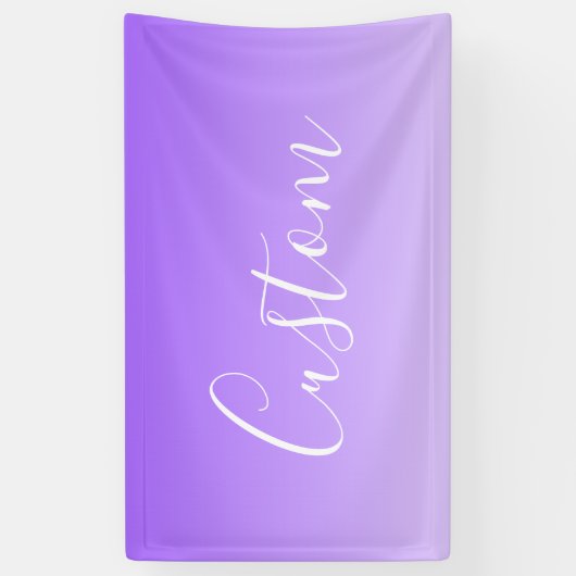 Banderoles Nom de script cursif & ombre violet clair modifiab (Vertical)