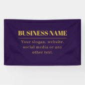 Banderoles Nom d'entreprise ou message d'accueil violet foncé (Horizontal)