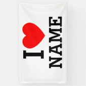 Banderoles Nom du coeur (Vertical)