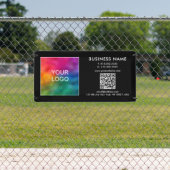 Banderoles Nom du logo de l'entreprise Code QR Modèle élégant (Insitu)
