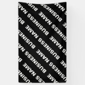 Banderoles Nom éditable en gras et répétitif | Simple noir bl (Vertical)