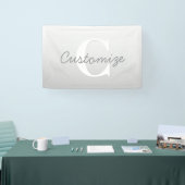 Banderoles Nom en écriture cursive ou autre texte avec monogr (Salon professionnel)