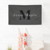 Banderoles Nom et monogramme | Dark Gray (En situation)