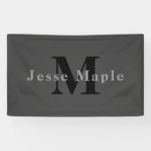 Banderoles Nom et monogramme | Dark Gray (Horizontal)