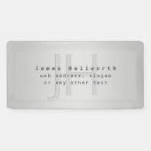 Banderoles Nom et Slogan modifiable moderne | Gradient gris (Horizontal)