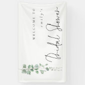 Banderoles Nom Eucalyptus Bienvenue à la Fête des mariées (Vertical)