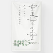 Banderoles Nom Eucalyptus Bienvenue Parti de retraite (Vertical)