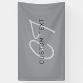 Banderoles Nom modifiable ou salutation | Noir et gris foncé (Vertical)