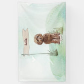 Banderoles Nom personnalisé Cockapoo Brown chien animal de co (Vertical)