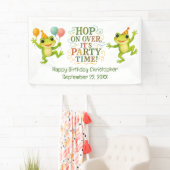 Banderoles Nom personnalisé Date Frog Boys Toddler Anniversai (En situation)