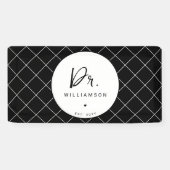 Banderoles Nom personnalisé Dr Minimaliste Docteur Graduation (Horizontal)