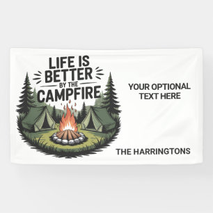 Banderoles Nom personnalisé et texte Camping