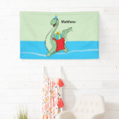 Banderoles Nom Personnalisé, Garçon, Dinosaure Anniversaire (En situation)